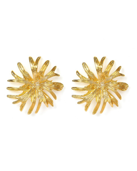 Golden Burst Floral Earrings