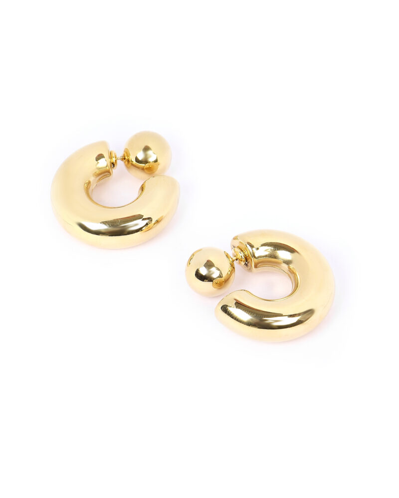 Gold Pearl Drop Earrings