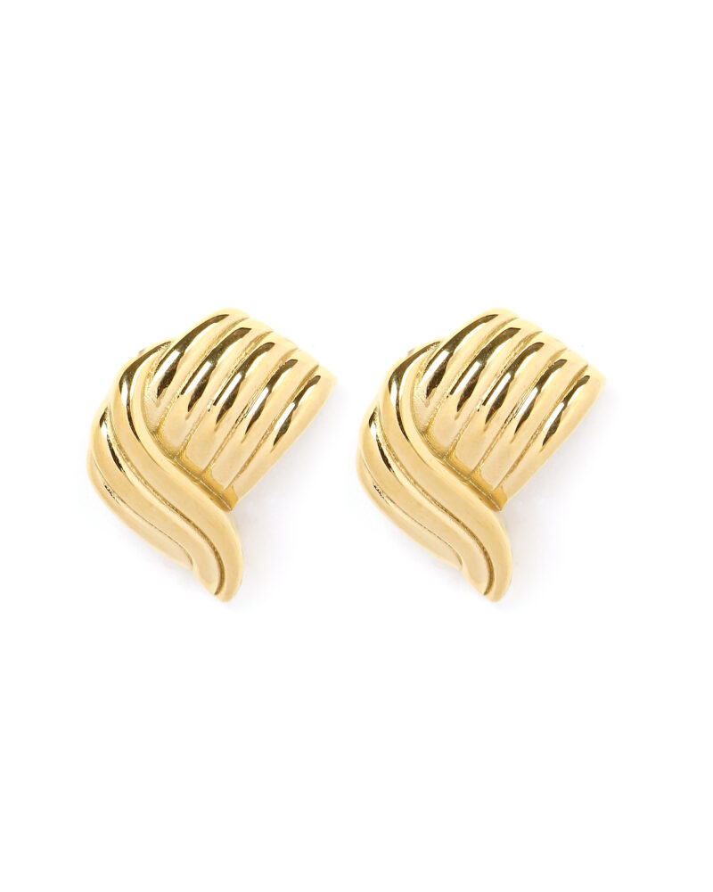 Gold Wave Earrings