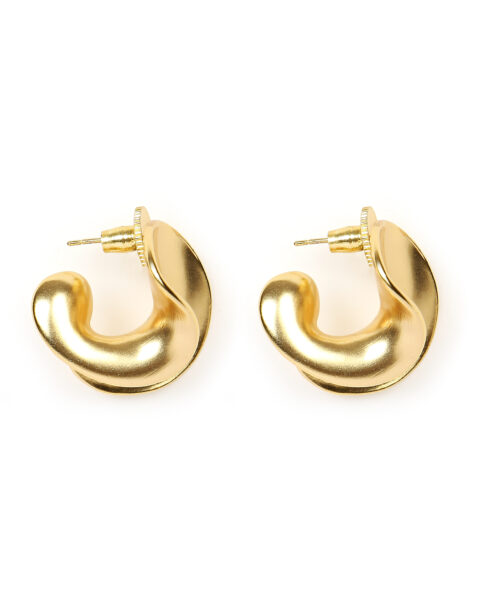Sculptural Gold Swirl Earrings