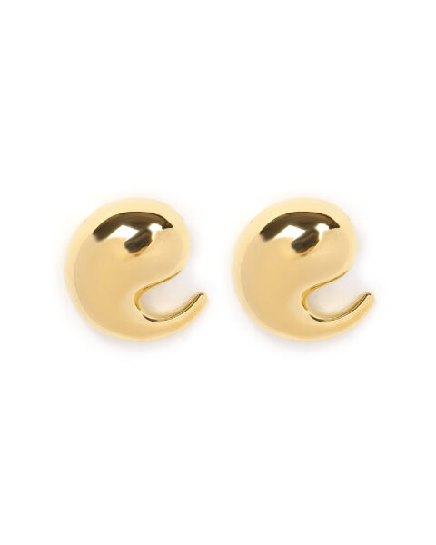 Gold Comma Shaped Earrings