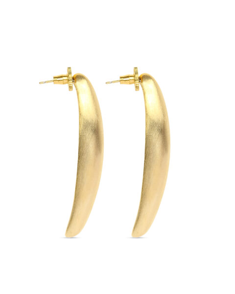 Matte Gold Sleek Statement Earrings
