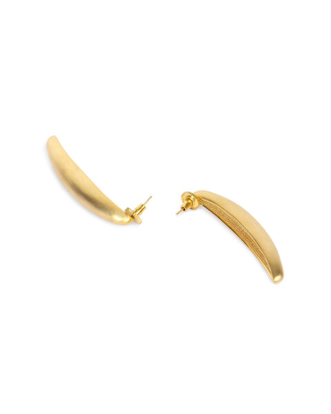 Matte Gold Sleek Statement Earrings