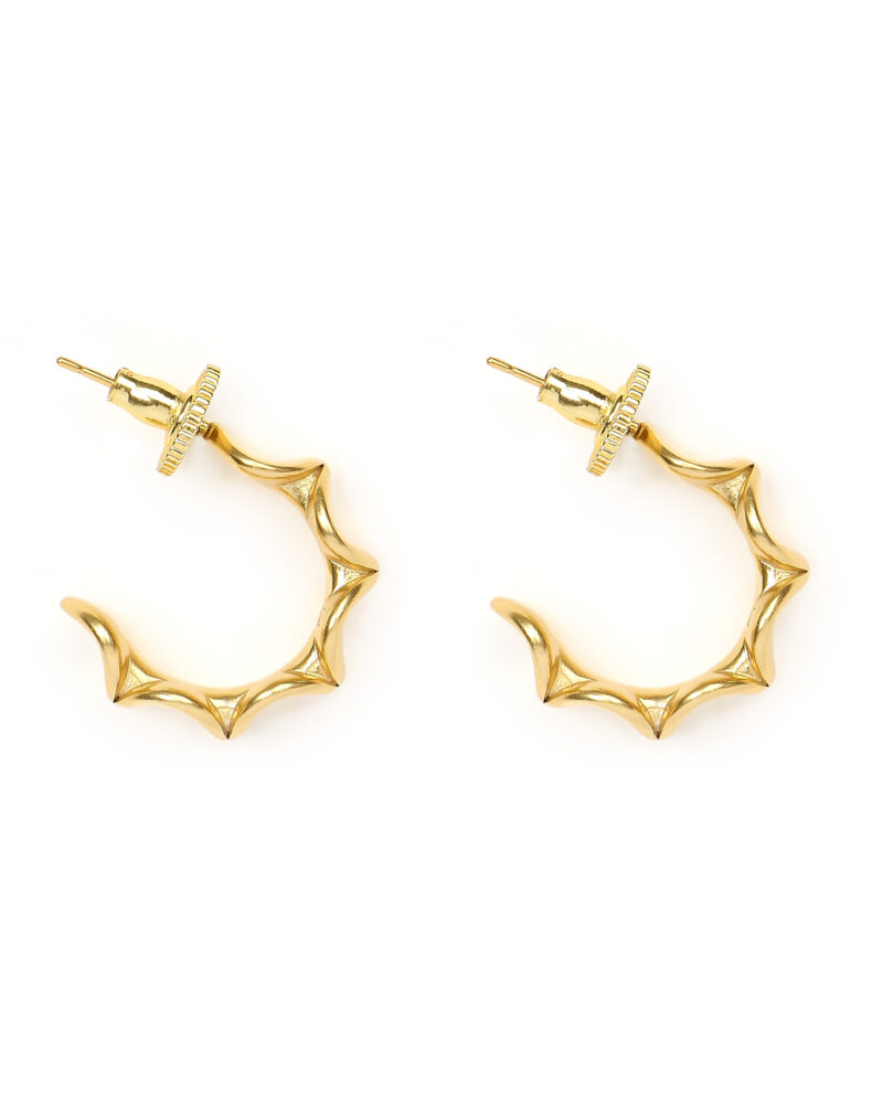 Minimalist Gold Plated Disc Hoops