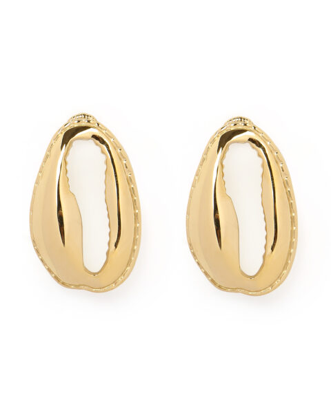 Gold Oval Earrings