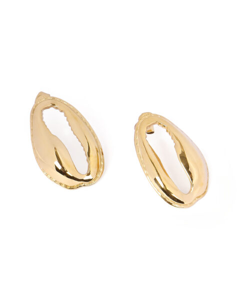 Gold Oval Earrings