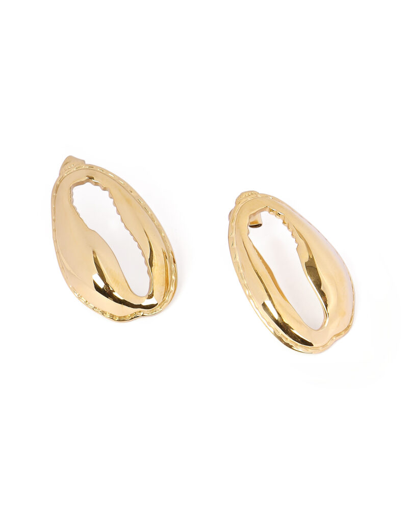 Gold Oval Earrings