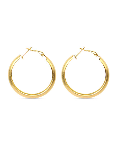 Classic Matte Gold Hoops