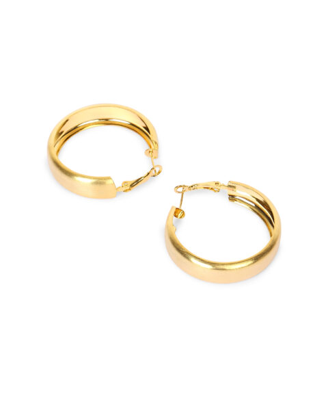 Classic Matte Gold Hoops