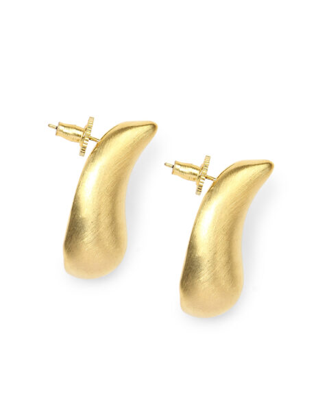 Matte Gold Bold Teardrop Earrings