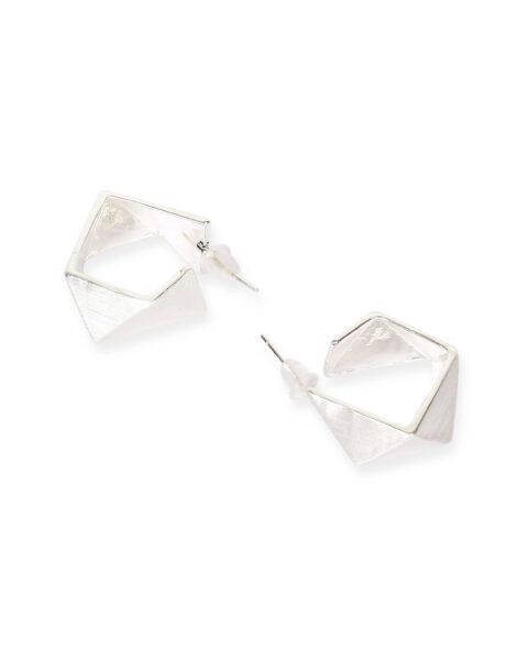 Geometric Silver Abstract Earrings