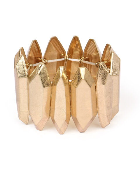 Geometric Statement Gold Bracelet