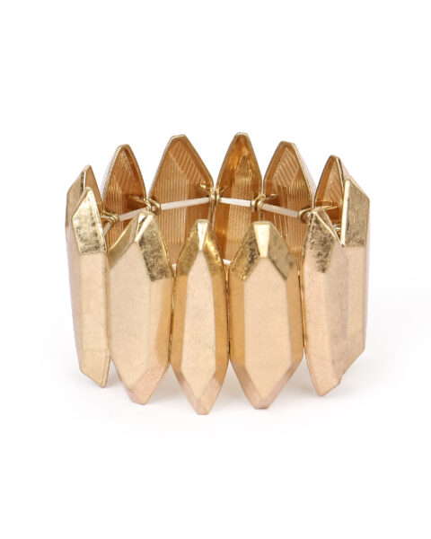 Geometric Statement Gold Bracelet