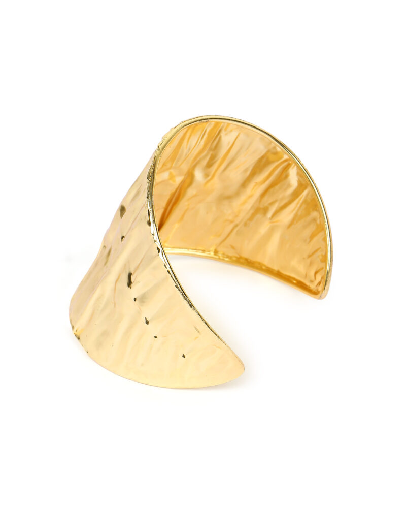 Gold-Tone Sculpted Cuff Bracelet
