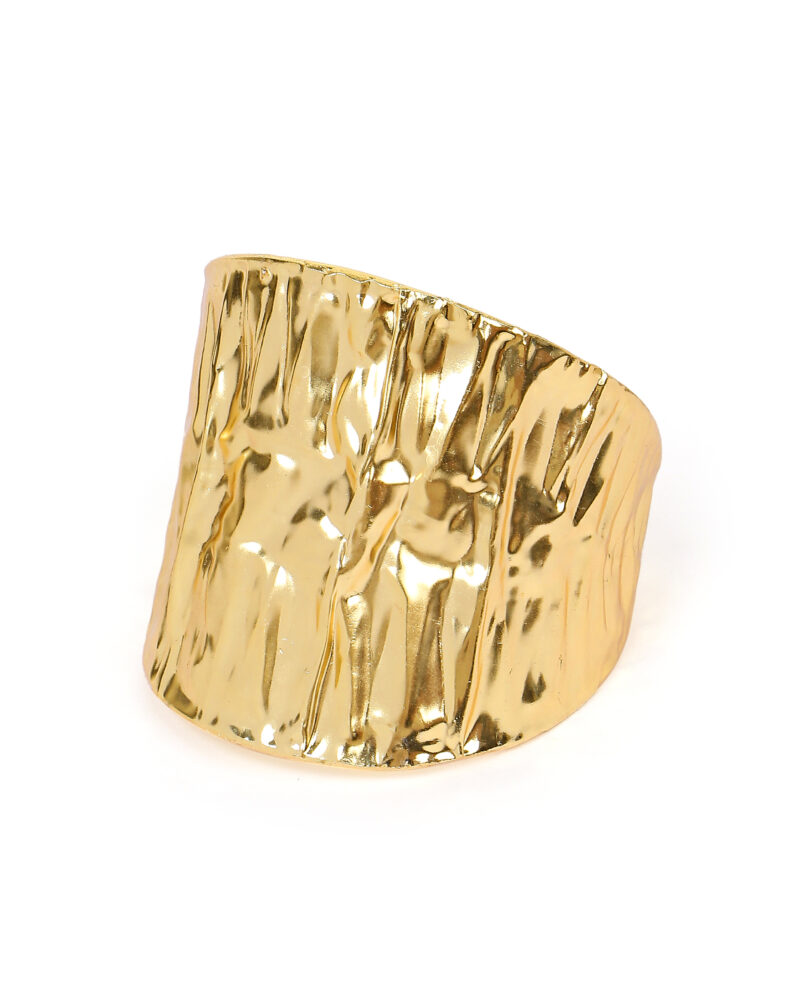 Gold-Tone Sculpted Cuff Bracelet