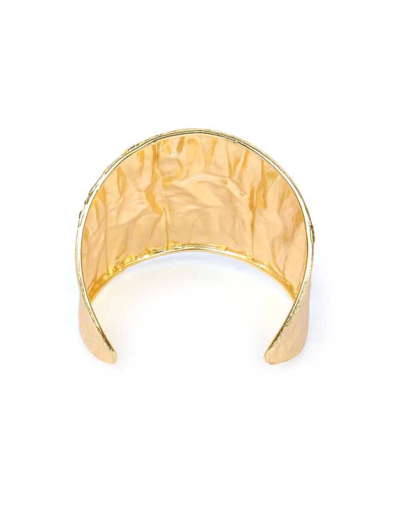 Gold-Tone Sculpted Cuff Bracelet