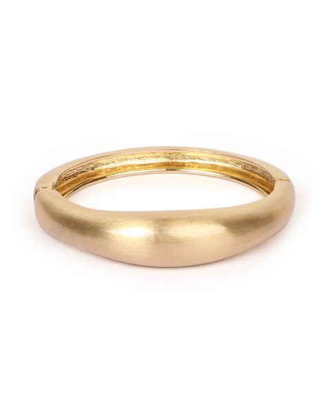 Minimalistic Gold-Plated Rounded Bangle