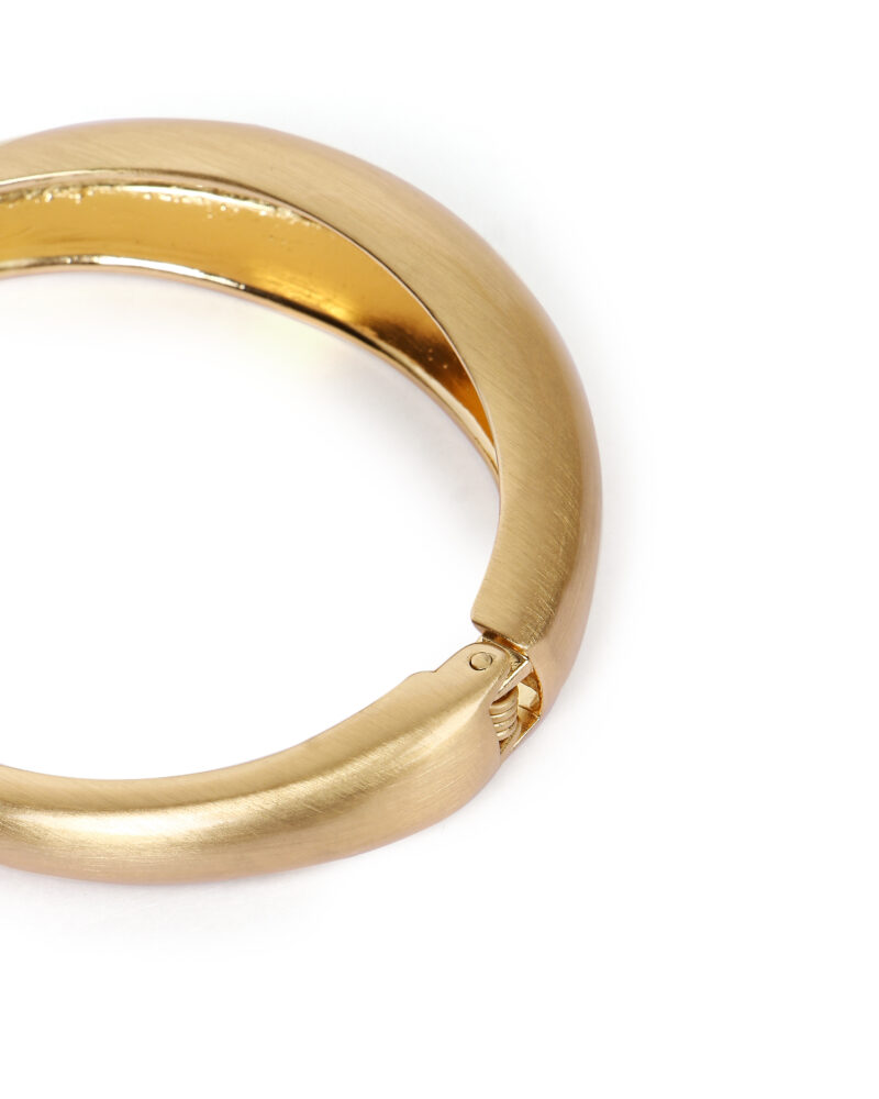 Minimalistic Gold-Plated Rounded Bangle