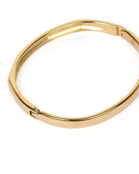Elegant Gold-Plated Geometric Bangle