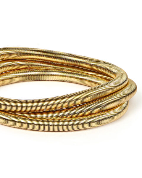 Set of Three Gold Coil Bangles