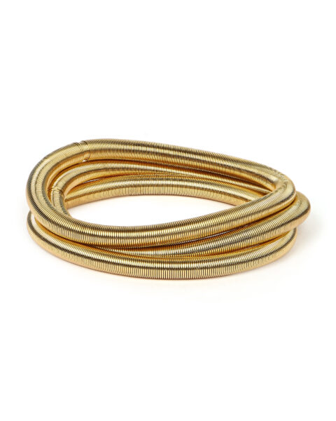 Set of Three Gold Coil Bangles