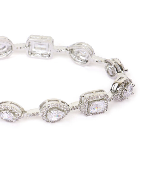 Mixed Cut Diamond Tennis Bracelet