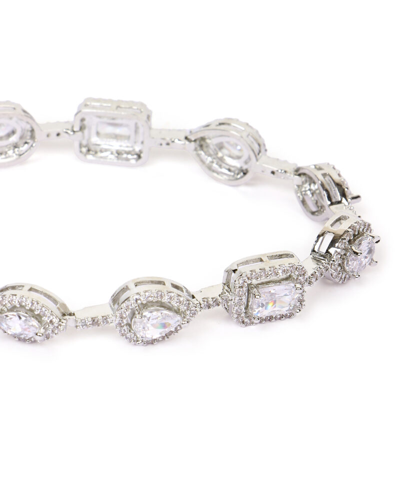 Mixed Cut Diamond Tennis Bracelet