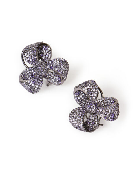 Lavender Bow Earrings