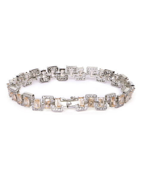 Square Cut Diamond Tennis Bracelet