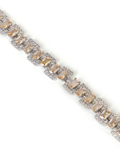 Square Cut Diamond Tennis Bracelet