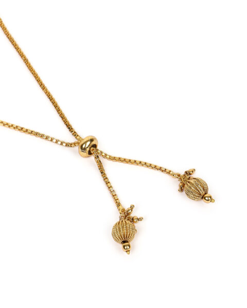 Elegant Gold Beaded Cluster Adjustable Bracelet