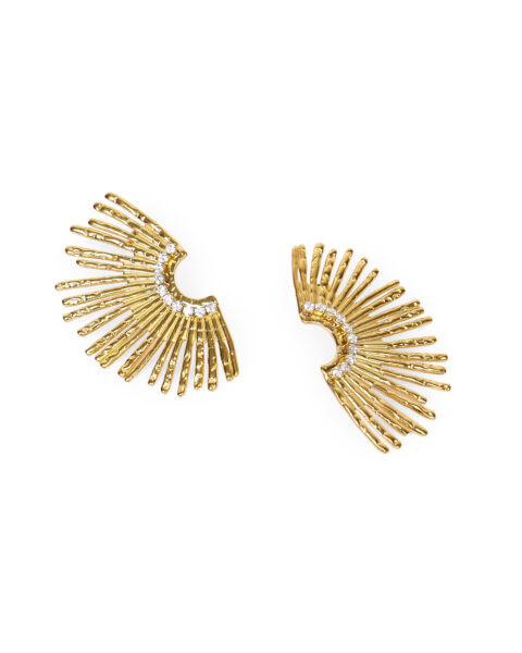 Gold Sunburst Earrings