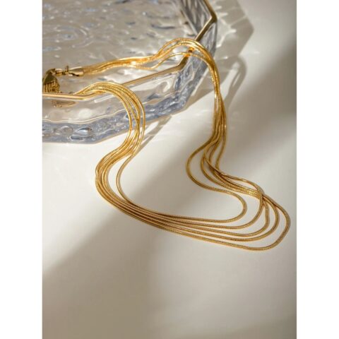 All That Glitters – Gold-Plated Layered Chain Necklace & Chunky Ring