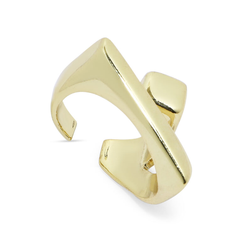 Gold-Plated Geometric Ring