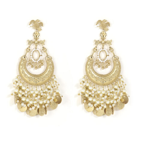 Gold-Plated Chandbali Earrings