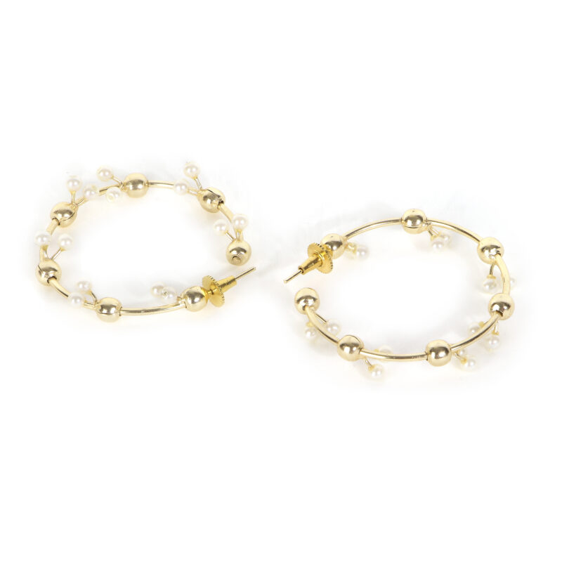 pearl hoop earrings