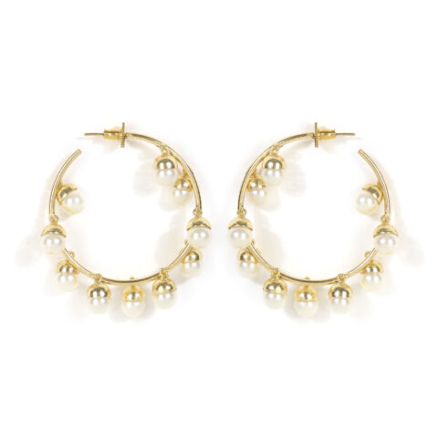 pearl hoop earrings