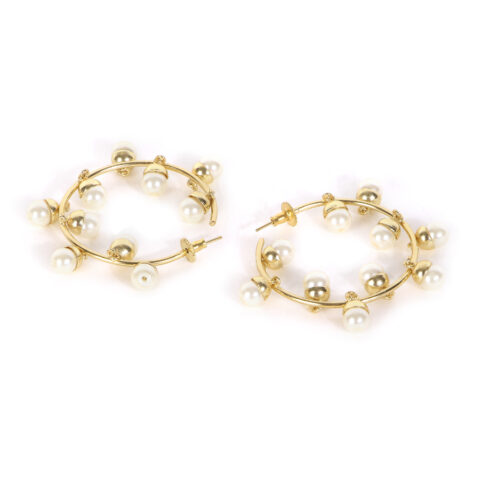 pearl hoop earrings