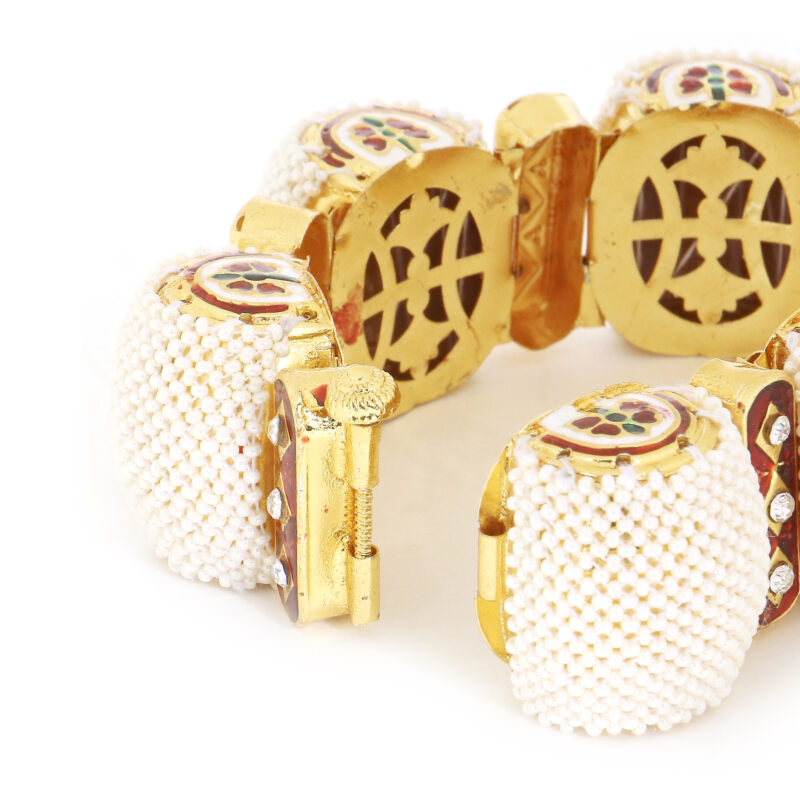 Mogra Bead Bikaneri Bracelet - Indian Jewelry - Image 3
