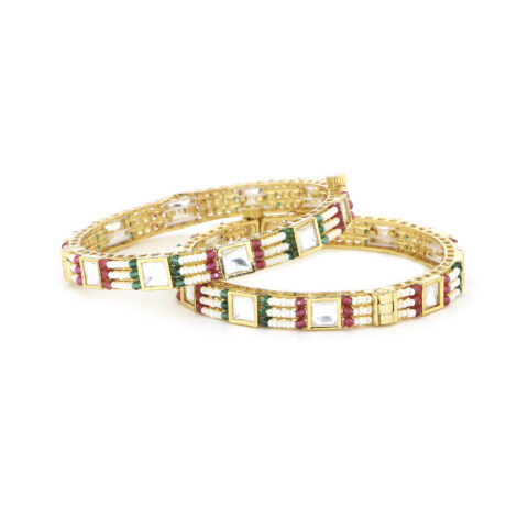 Kundan bangles