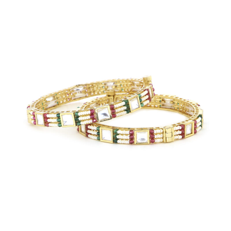 Kundan bangles