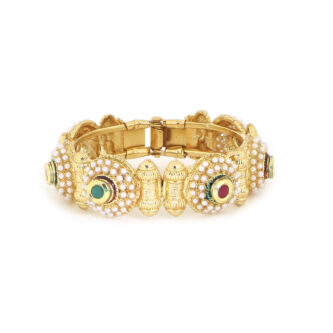 Pearl and Stone Bangle Set