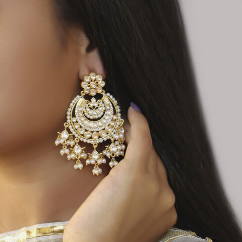 gold-plated chandbali