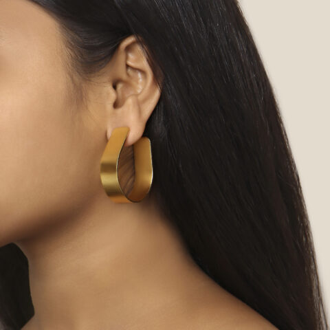 bar hoop earrings