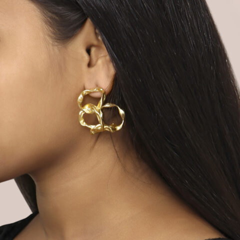 textured hoop earrings